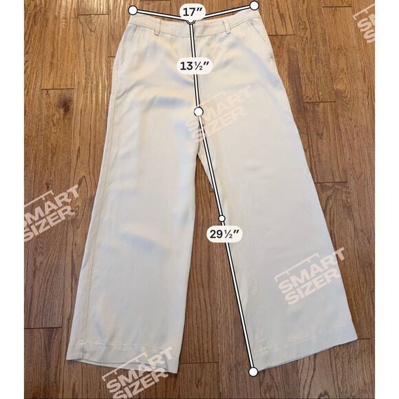 Talbots NWT khaki flowy wide leg tencel pant size 10 - Picture 4 of 11